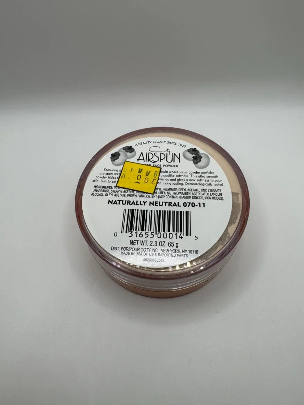 Coty AIRSPUN Face Powder Naturally Neutral - 2.3 Oz - Loose Face Powder